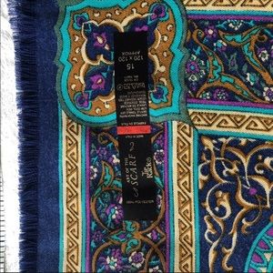 2/$30 Art of the Scarf Made in Italy Blue Print